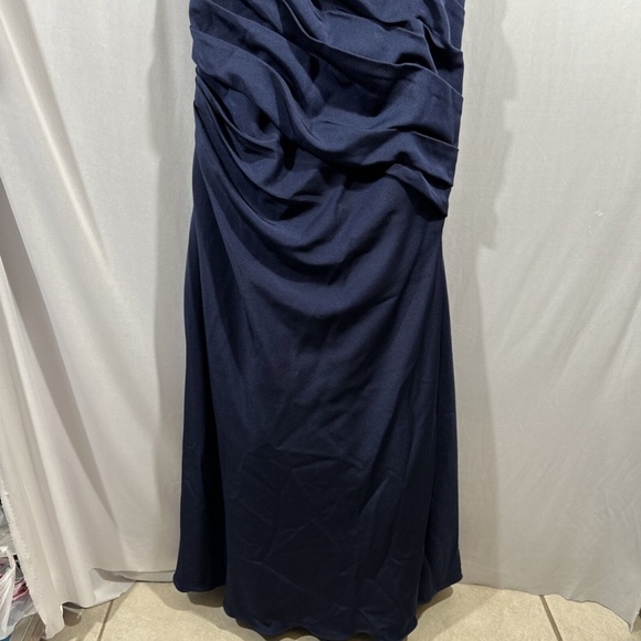 NWT $608 La Femme [ 10 ]‎ Sparkle Lace Trumpet Gown in Navy Blue - Picture 12 of 15